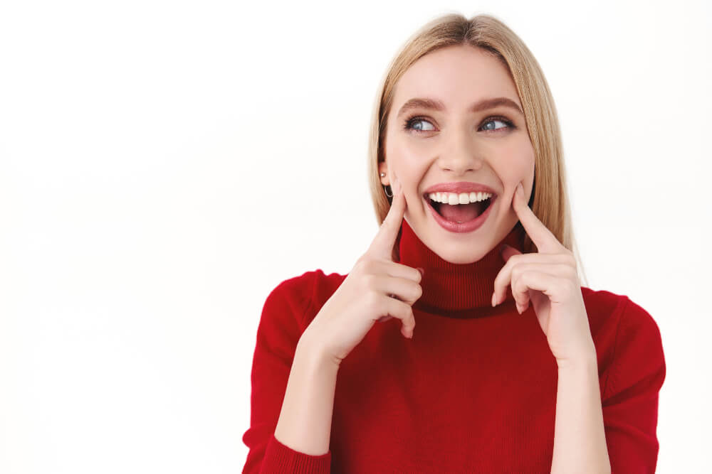 portrait of a woman with white teeth