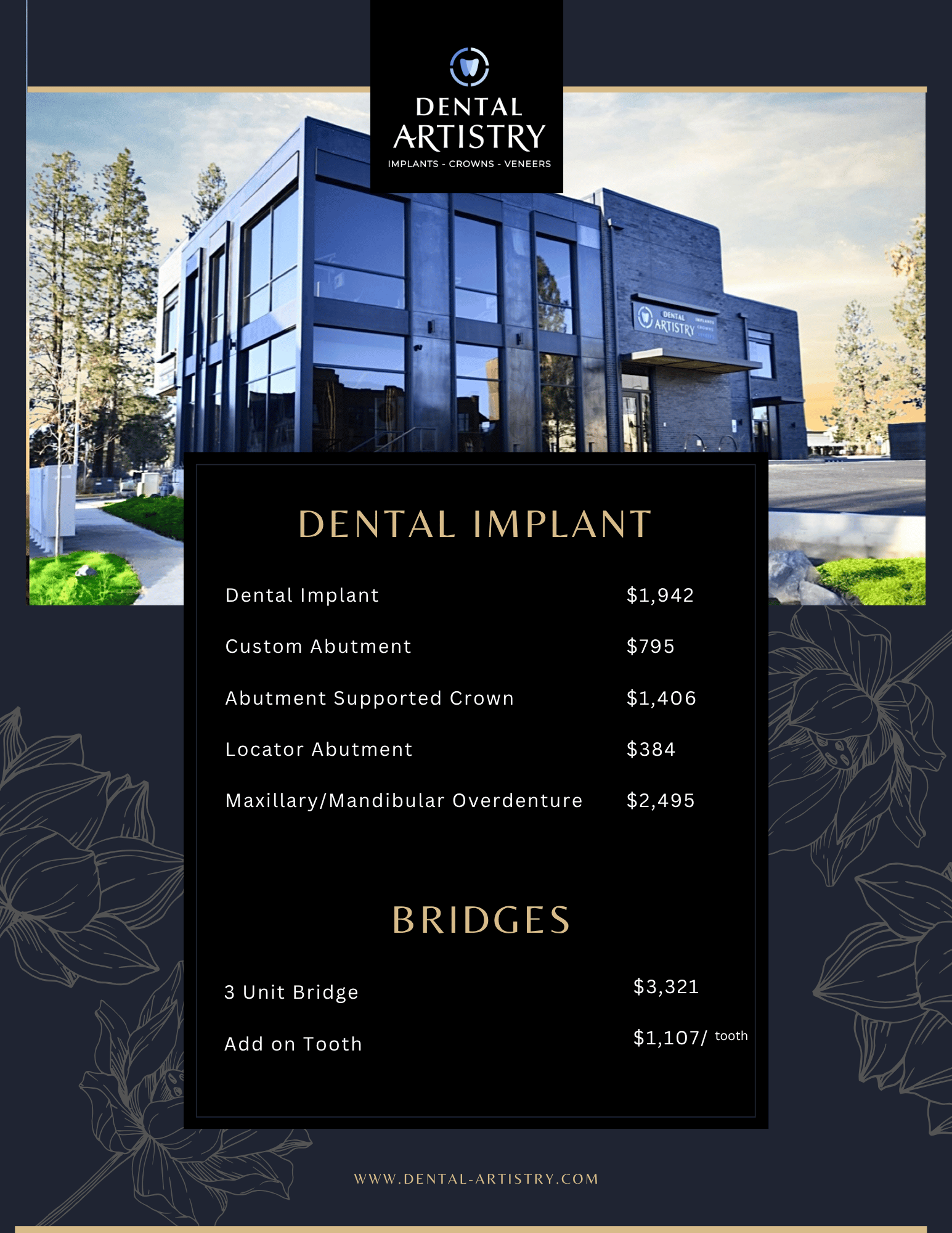 2025 Price List Page 1