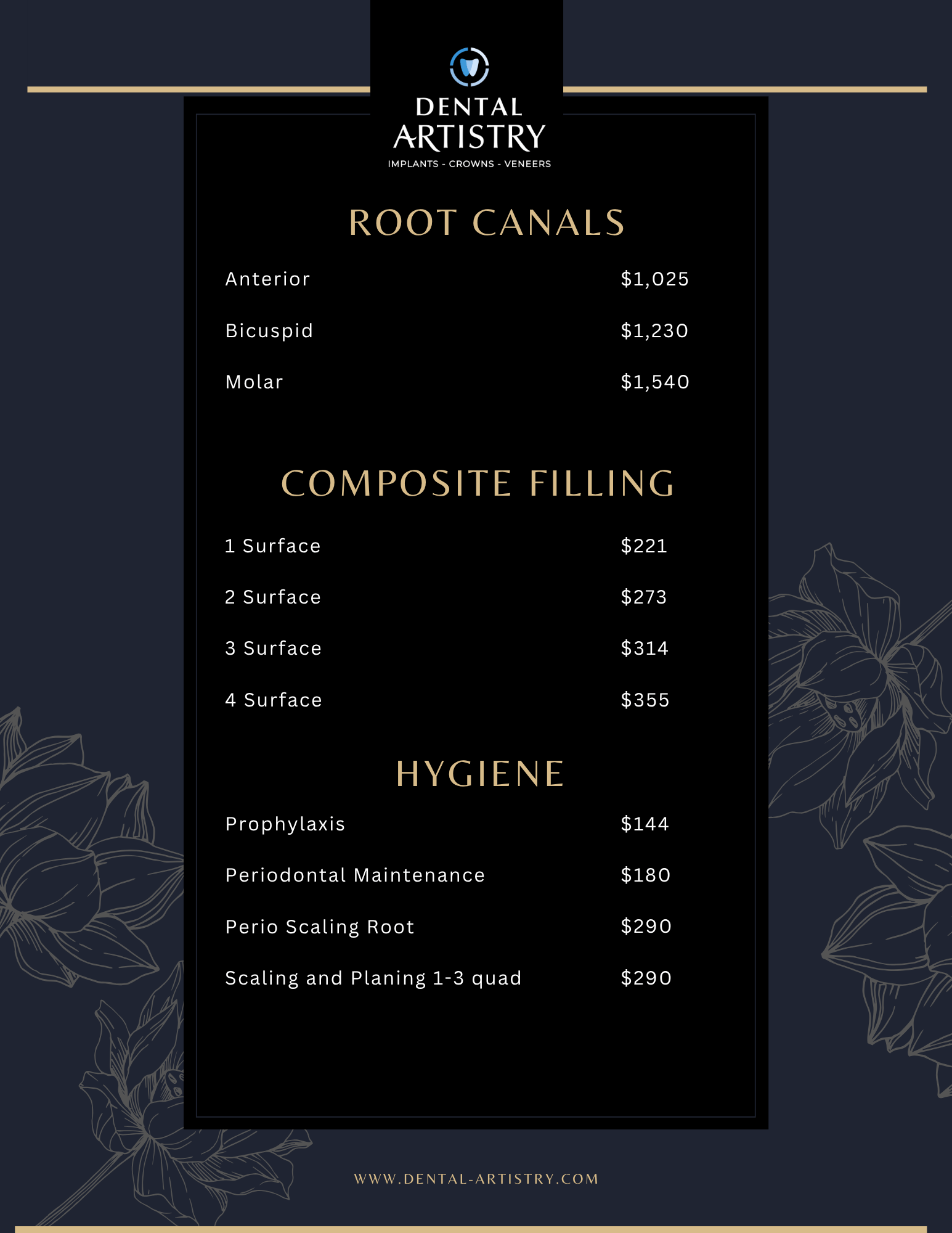 2025 Price List Page 4